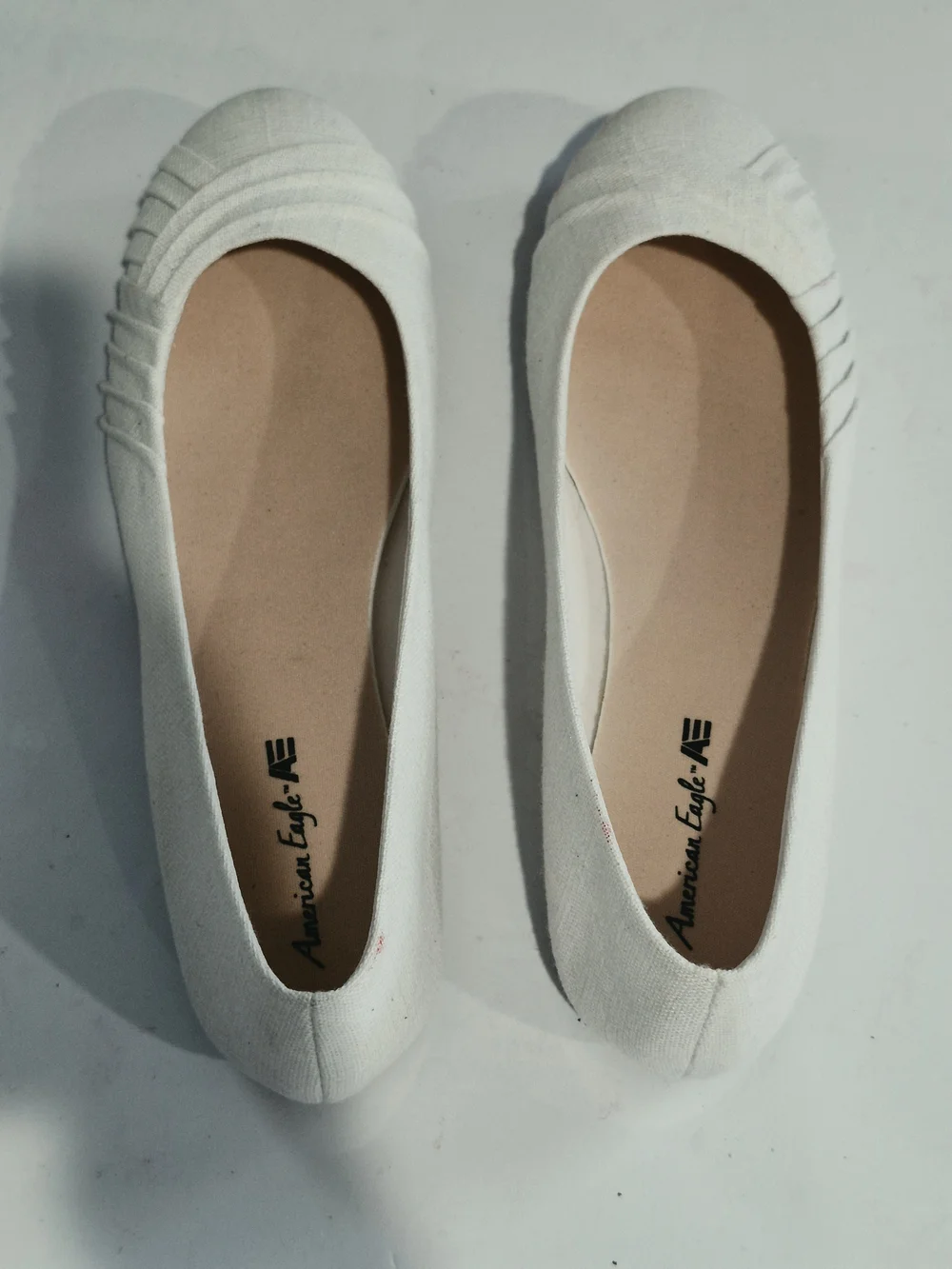 American Eagle Outfitters White Canvas Ballet Flats